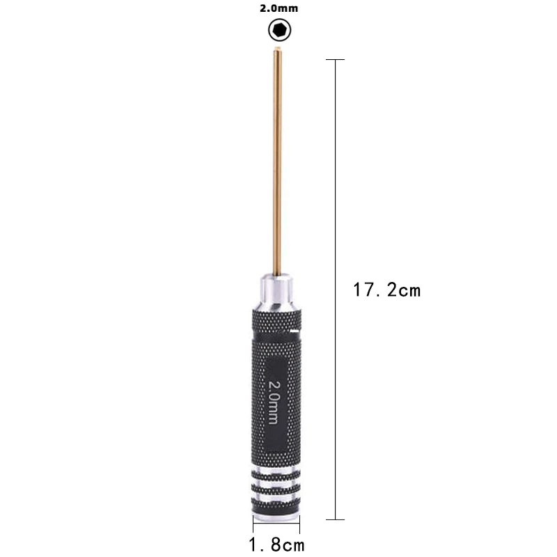 H0.9-3mm inbussleutels 0.9/1.5/2.0/2.5/3mm inbus-schroevendraaiers voor RC Helikopter Drone Vliegtuig Model Reparatie Gereedschap
