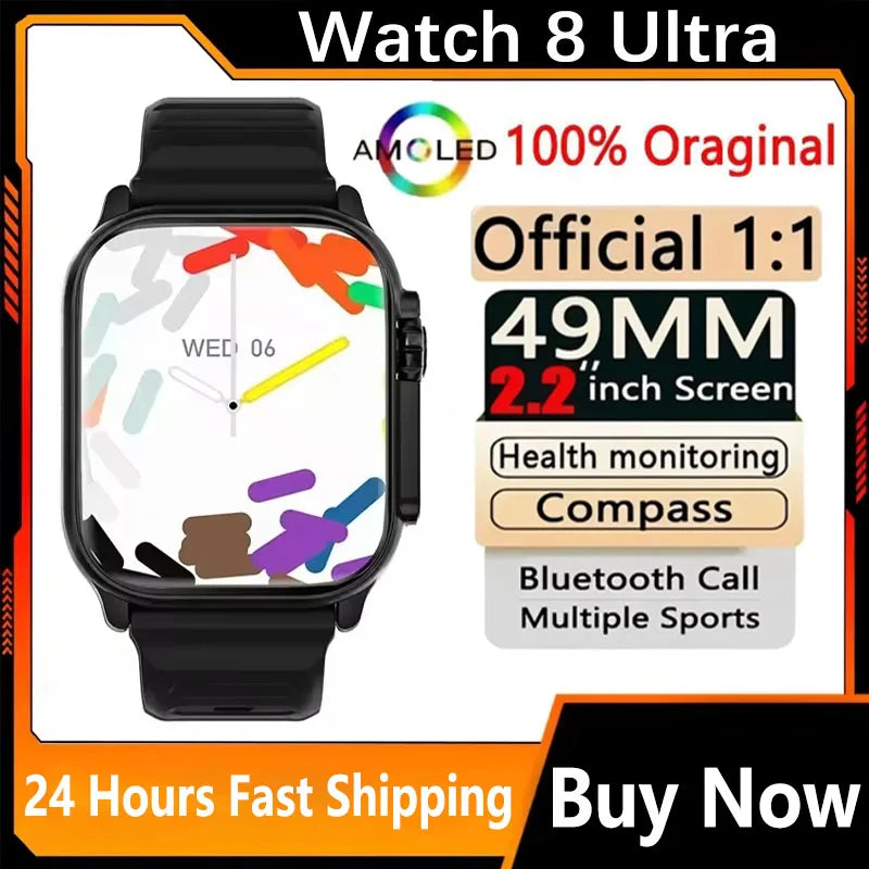 Watch 8 Ultra Smart Watch Ultra Gen 2 IWO Watch NFC Bluetooth Call Heart Rate Waterproof 2.2Inch Wireless Fitness Watch 2026 New