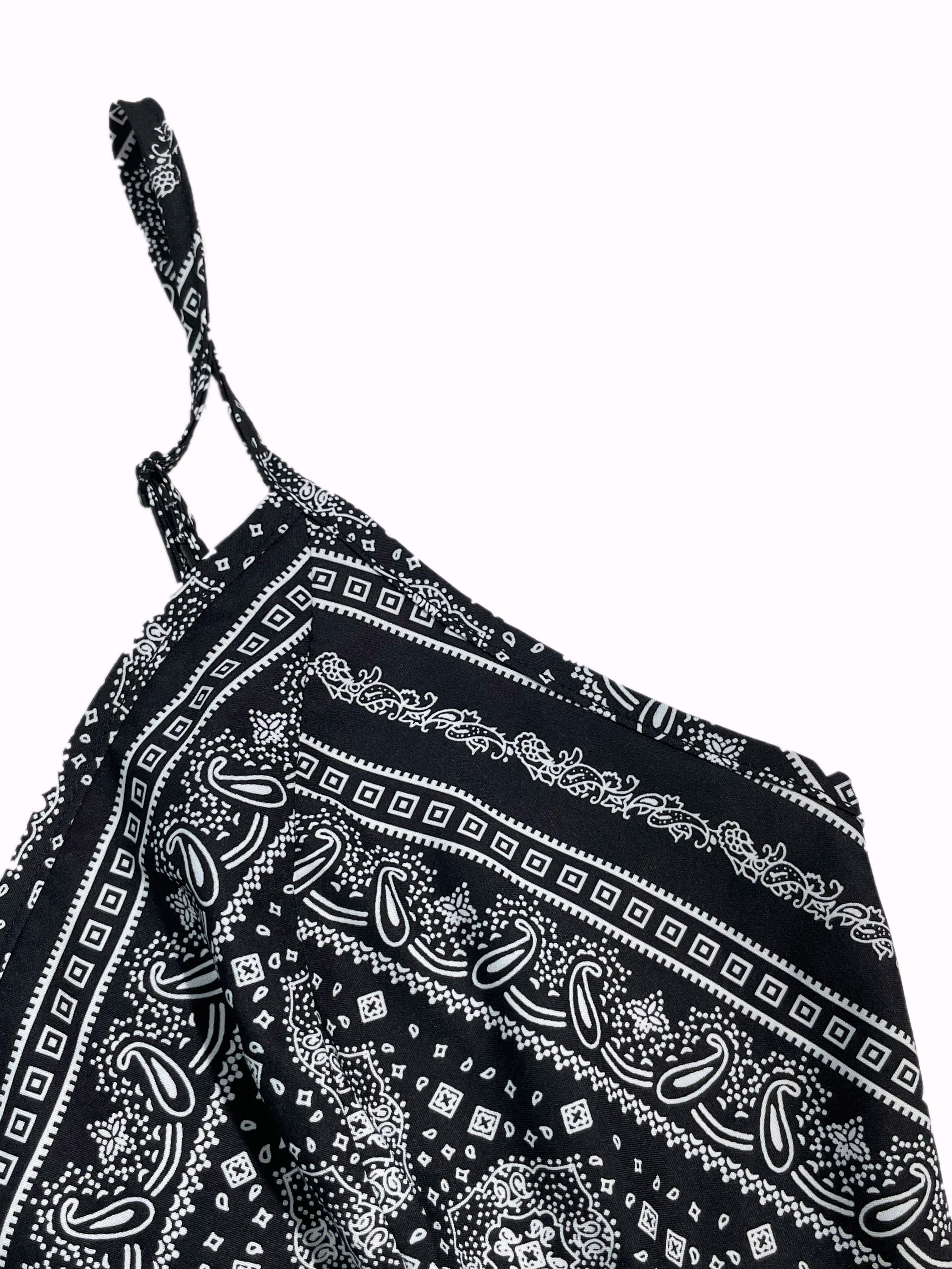 Diepe V-hals Strapless Jurk met Hoge Split, Maxi Jurk met Bloemenprint voor Strand of Feest, Zomerkleding voor Dames