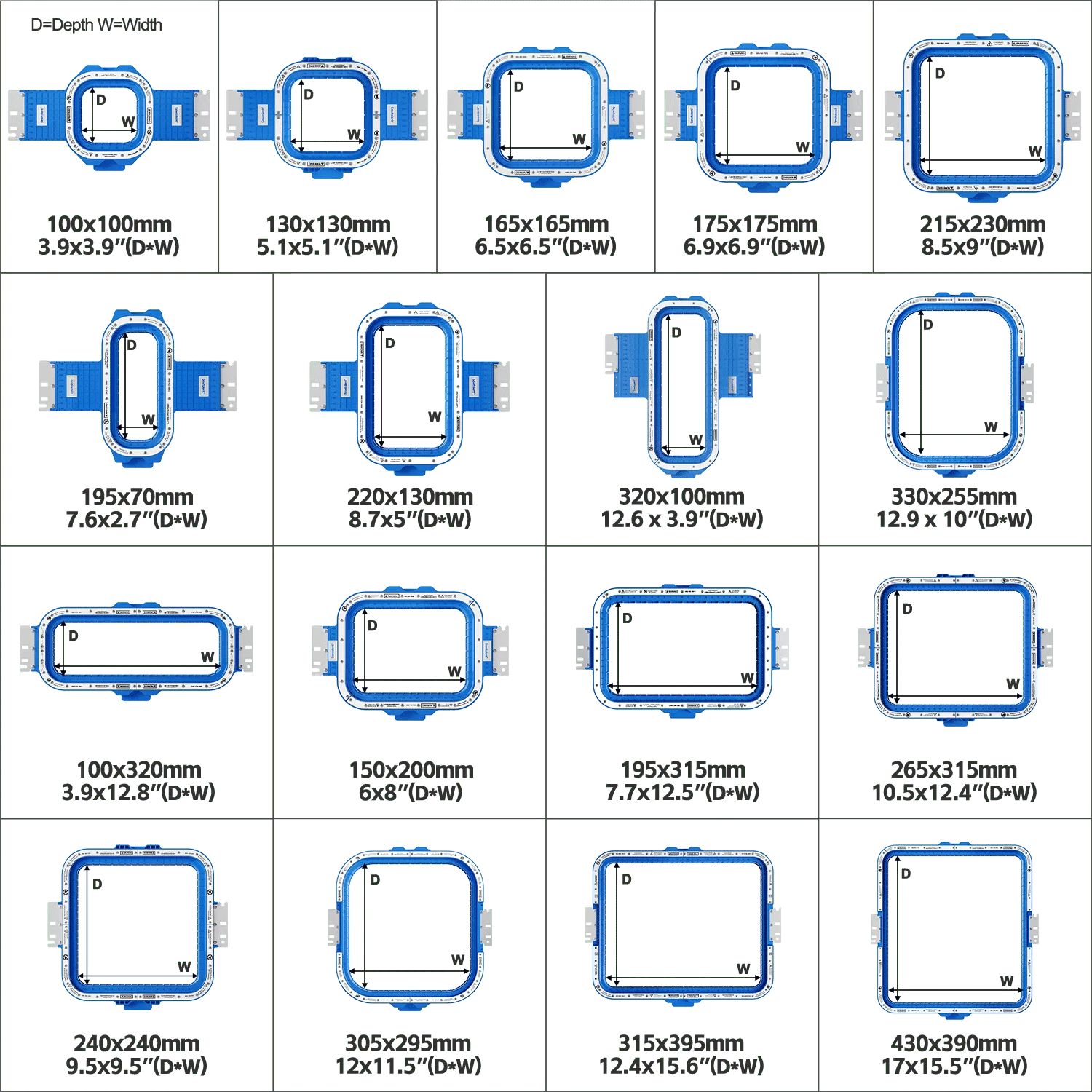 Brother Persona PRS100 e VR Telaio da ricamo magnetico Sewtalent Magnet Frames per Brother PRS VR Macchina industriale MightyHoop