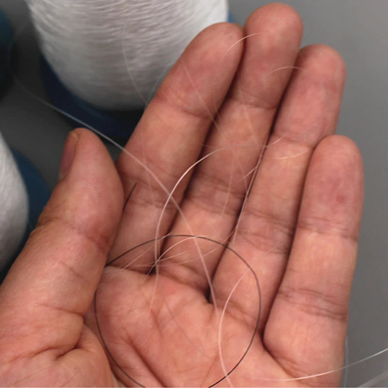 Filo trasparente per macchina da cucire da 4500 metri per colletto applicato a mano, filo di nylon invisibile da tavolo, accessori per cucito