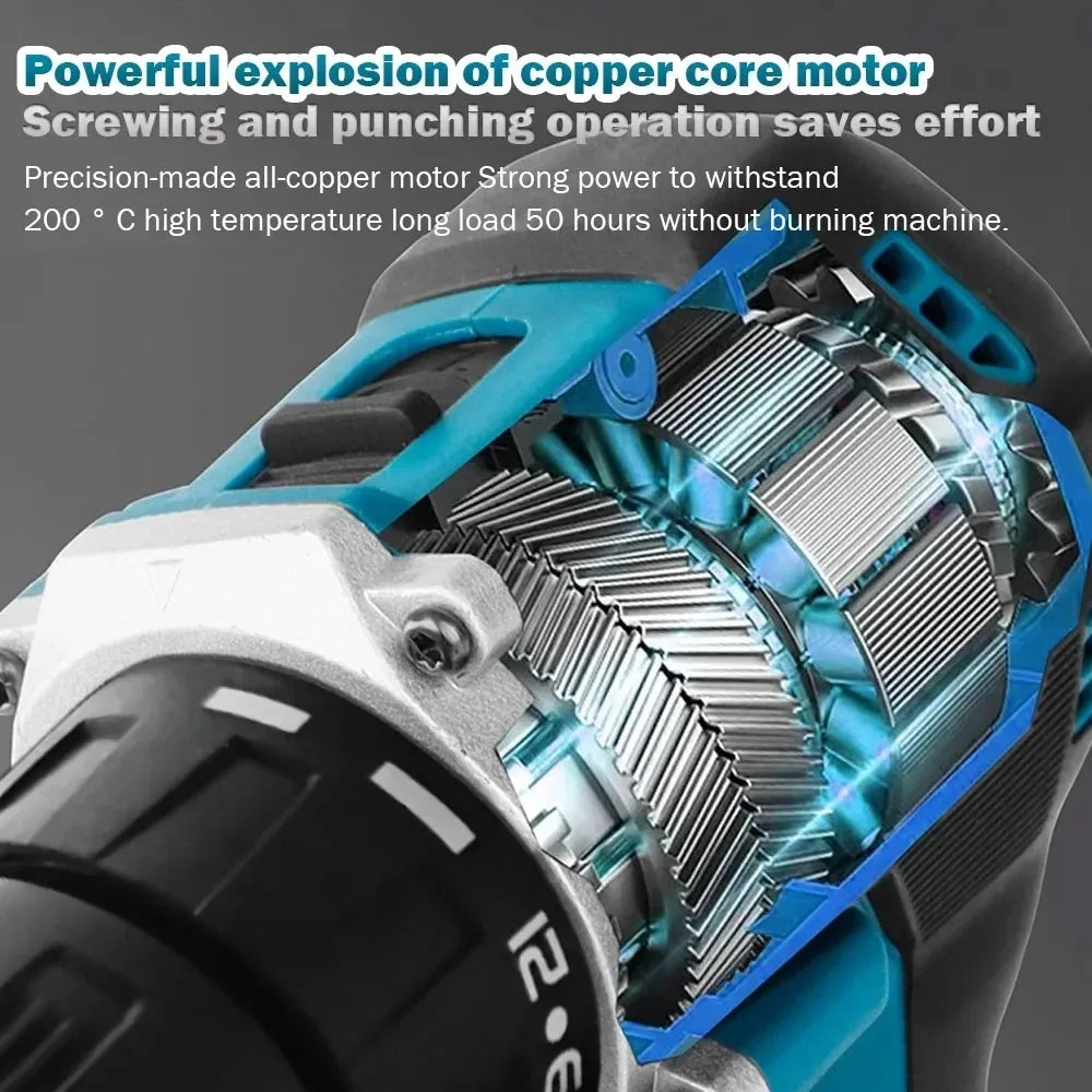 Makita 100% Original DDF487 Trapano Avvitatore a Batteria 18V, Avvitatore a Percussione Elettrico Brushless, Utensile Elettrico Ricaricabile