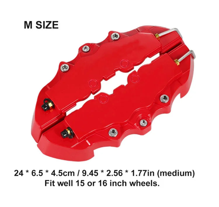 Racing Brake Caliper Covers 1 Pair of Universal Front And Rear Brake Caliper Covers Suitable For All Wheels Car Accessories