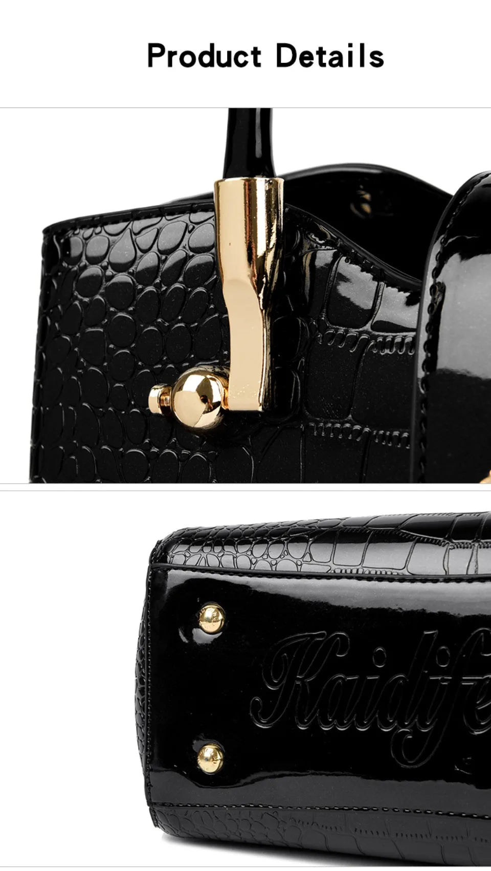KAIDIFEINIROO Borsa a tracolla casual da donna in pelle PU con tracolla a marsupio, grande capacità, tre strati