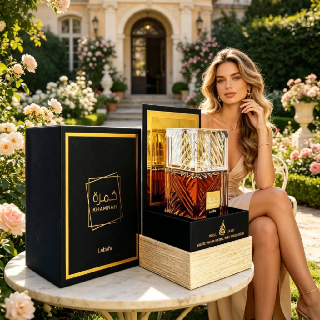 Profumo di lusso Lattaka Khamrah 100 ml, unisex. Profumo arabo a lunga durata, note speziate. Una fragranza carismatica per tutti, ideale come regalo ed elegante decorazione.