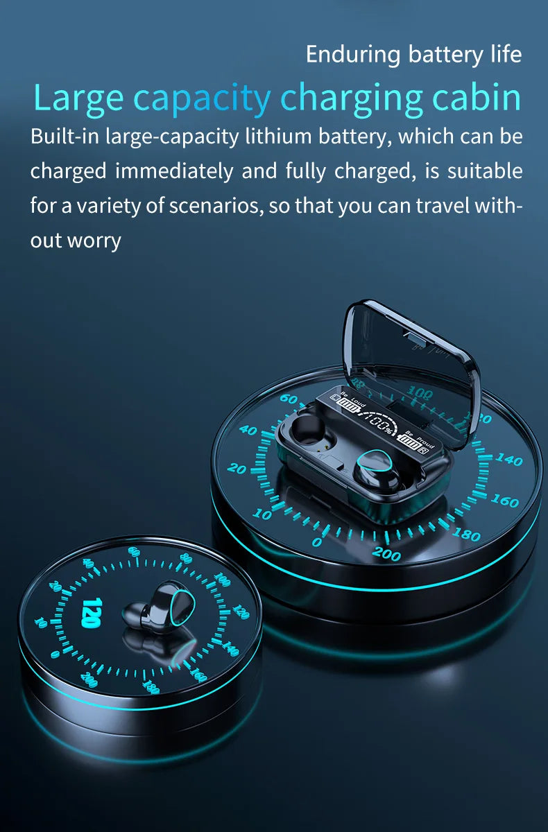 Auricolari M10 Nuovi Arrivi Cuffie Wireless Auricolari di Alta Qualità Suono Perfetto Sport Giochi Musica Cuffie BT con Power Bank