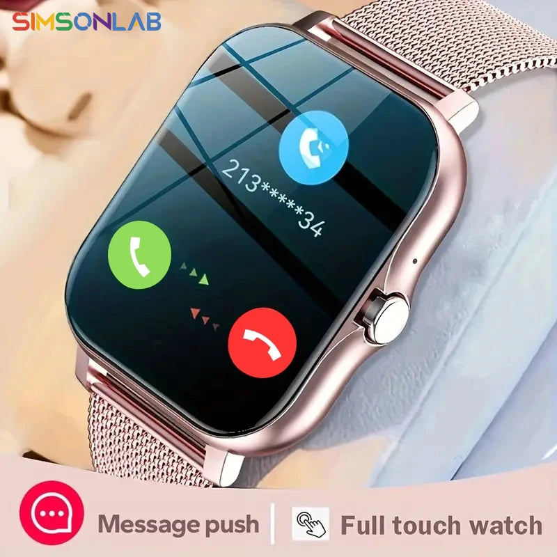 2023 Smartwatch Android Telefoon 1,44'' Kleurenscherm Bluetooth Bellen Bloedzuurstof-/Drukmeting Smartwatch Dames Heren