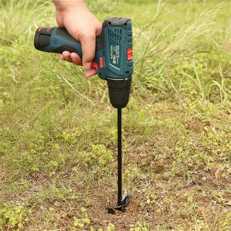 Punta per trapano a spirale per fioriere, punta per trapano per piantare fiori, taglierina per fori di terra, strumento per scavare, accessori per attrezzi da giardino