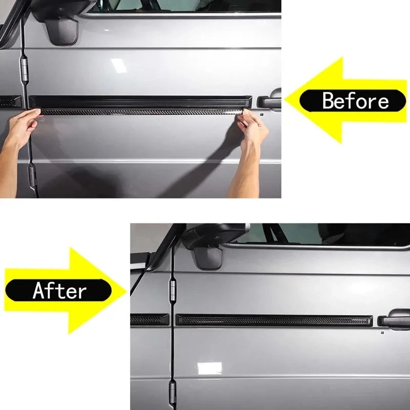 For Mercedes Benz G Class W463 G63 Side Molding Trim for G350 G400 G500 G55 G63 G65 Black Side Molding Trim Kit with B Logo