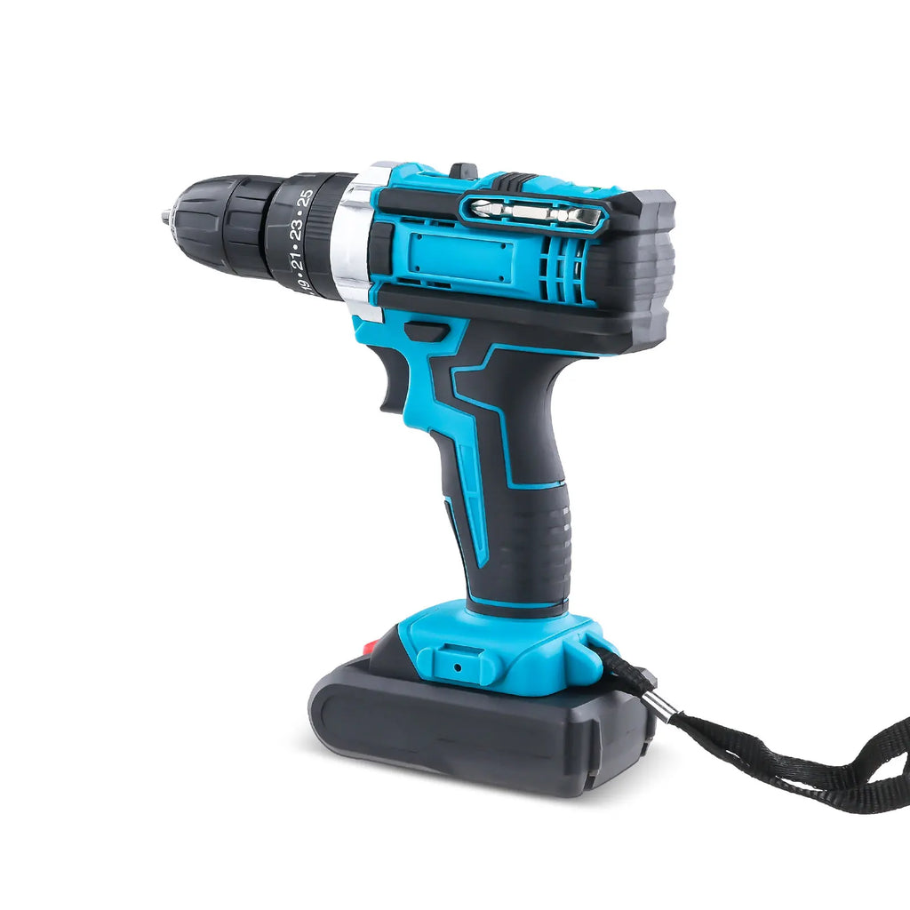 Trapano Avvitatore a Batteria 21V con Funzione a Percussione, Tassellatore Rotante, Trapano a Percussione a 2 Velocità, Set Avvitatore Elettrico con 2 Batterie