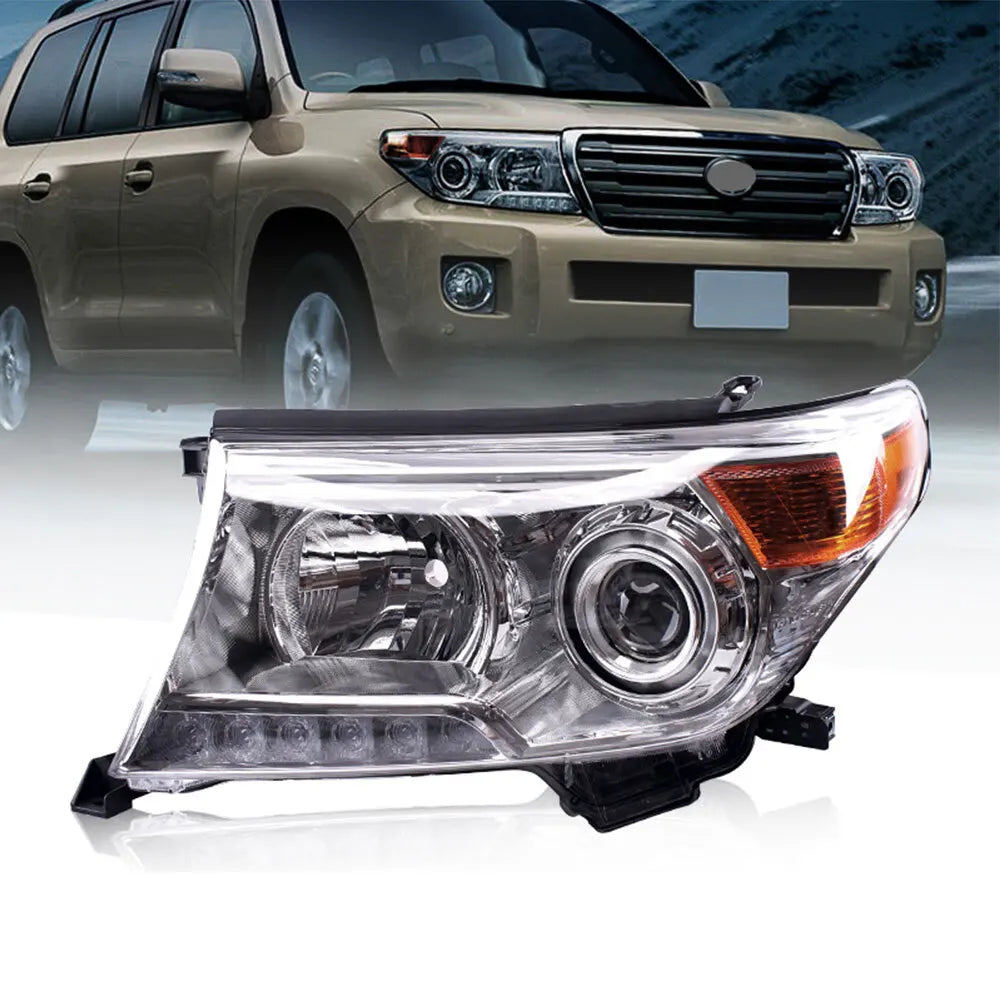 Car Headlights for Toyota Land Cruiser LC200 J200 2012-2015  81185-60F30 81145-60F20 LED Daytime Running Lights