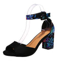 Scarpe da Donna di Moda Gialle con Fiori in Flanella Colore Tacco Alto Sandali da Donna Décolleté Punta Aperta Cinturino alla Caviglia Plateau Scarpe Estate 2023