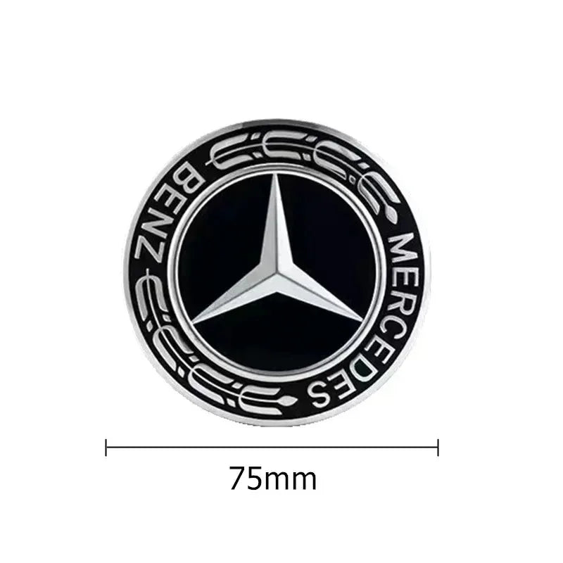 4 Pieces/Set Mercedes Benz AMG Wheel Center Hub Caps 75mm Diameter with Embossed Benz Emblem Tire Rim Covers for W203 W206 W220