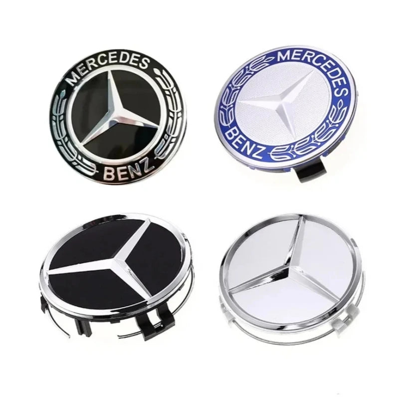 4Pcs 75mm Car Wheel Center Hub Caps Covers for Mercedes Benz A B C S Class AMG GLA CLA GLC W176 W221 W222 W204 W205 Accessories