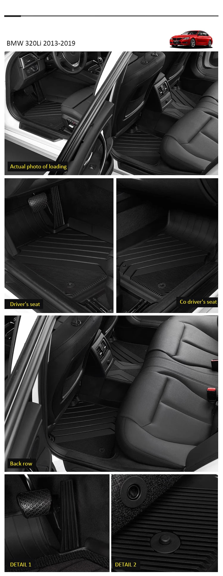 LHD Car Foot Pads For BYD Ti7 Fangchengbao Leopard 7 2025 2026 2027 Accessories TPE Auto Floor Mats All Weather Waterproof Mat