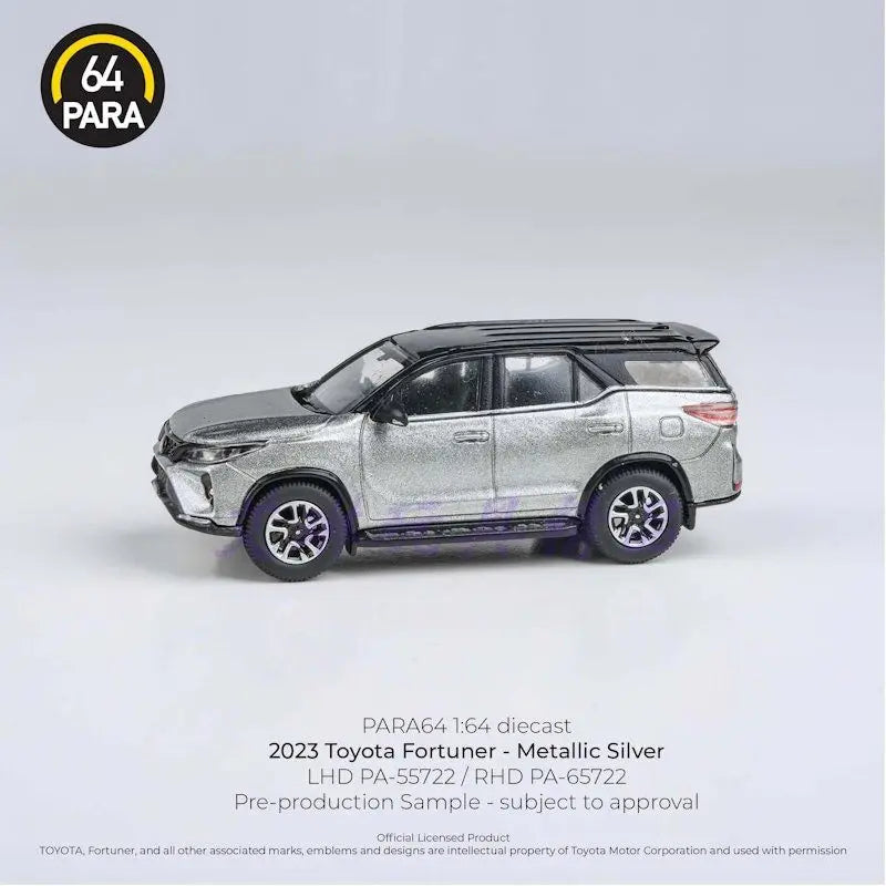 PARA 1:64 Fortuner 2023 Alloy Car Diecasts & Toy Vehicles Car Model Miniature Scale Model Car Toys For Children