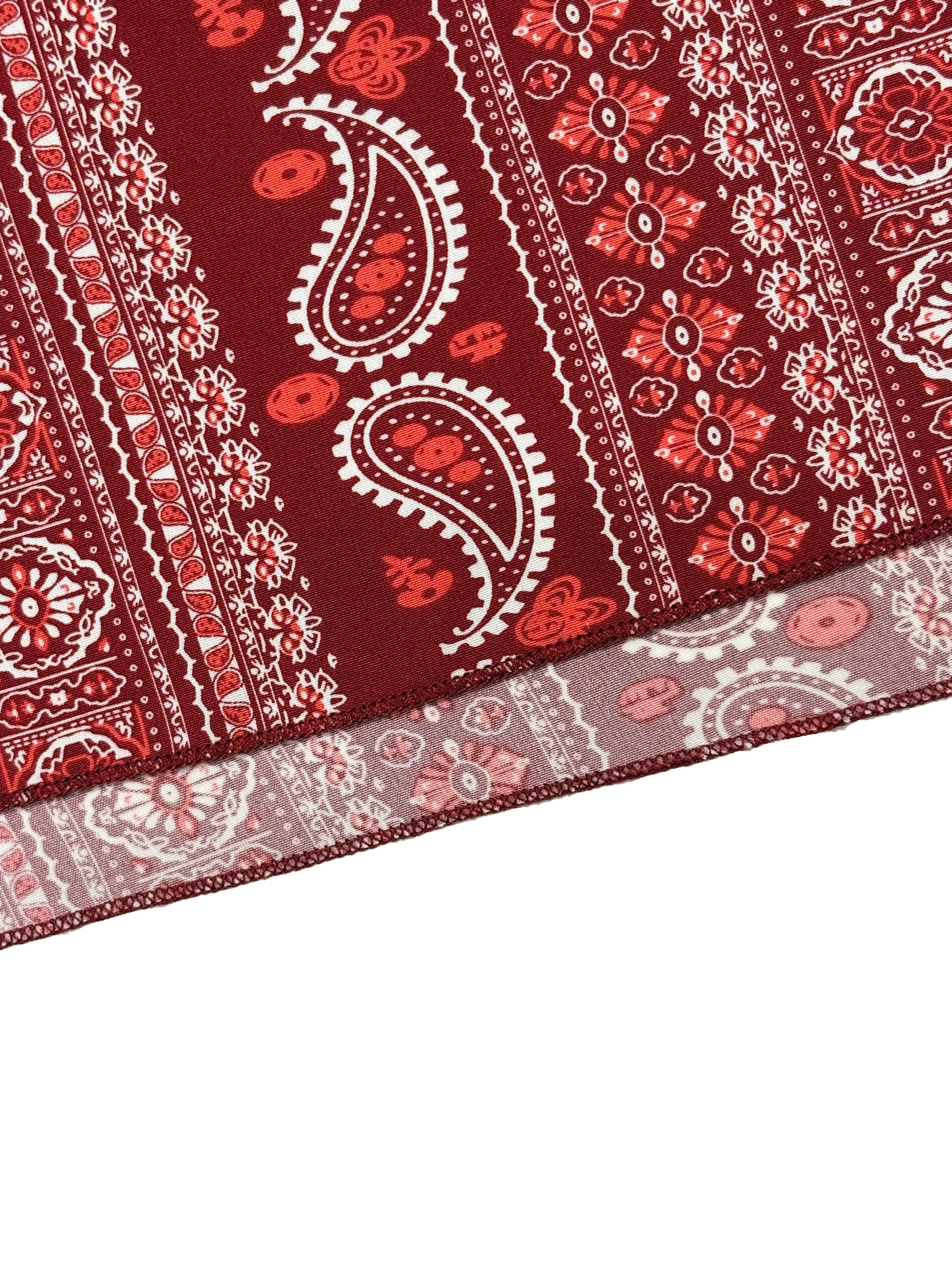Dames Zomer Jurk met Etnisch Patroon, Open Rug en Split - Dames Zomerkleding Boho Mode Ruches Lange Jurk voor Strand