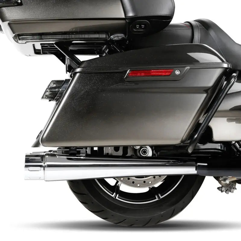 Motorcycle 4" Slip On Mufflers Dual Exhaust Pipes For Harley Touring Road King Road Glide Electra Glide 1995-2016 Black/Chrome