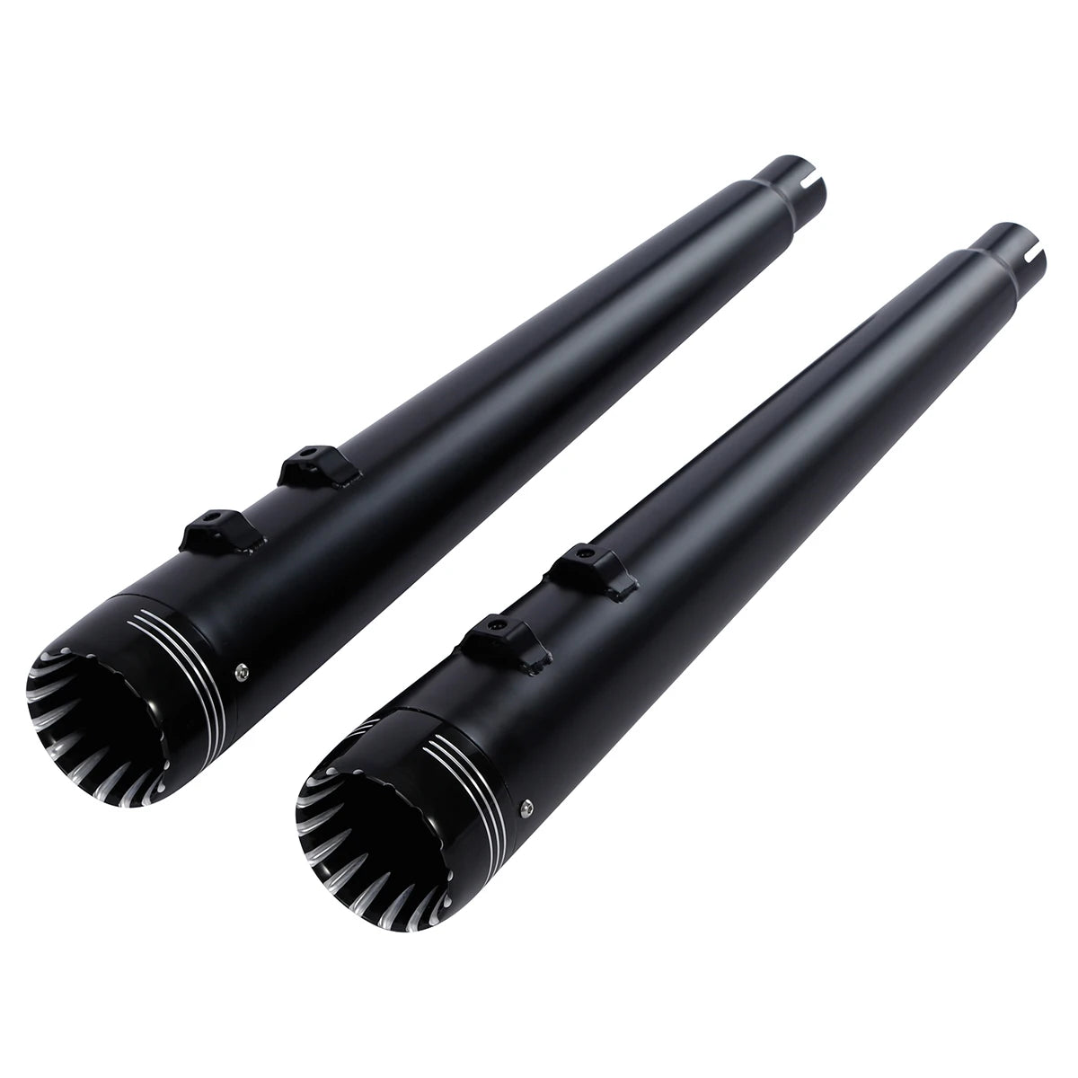 Motorcycle 4" Slip On Mufflers Dual Exhaust Pipes For Harley Touring Road King Road Glide Electra Glide 1995-2016 Black/Chrome
