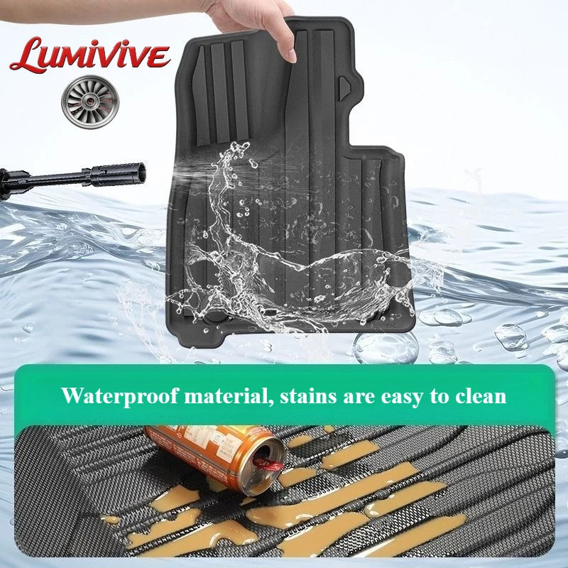 Car 3D TPE Floor Mats & Cargo Liners For BYD Formula Leopard 7 Titanium 7 Waterproof Trunk Pad Full Set Auto Accessories