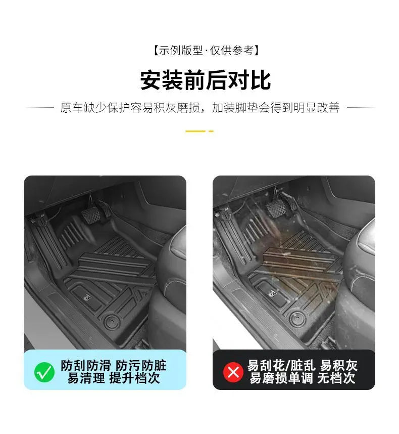 Car 3D TPE Floor Mats & Cargo Liners For BYD Formula Leopard 7 Titanium 7 Waterproof Trunk Pad Full Set Auto Accessories