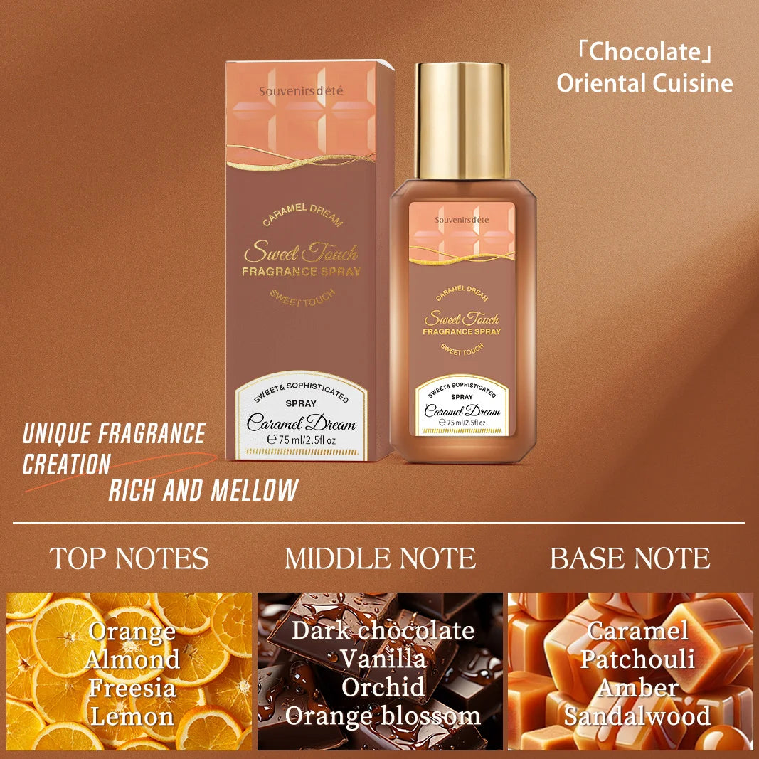 75ml Caramel Dream Geur Spray Langdurige Geur Fris Bloemig Fruitig Gourmand Toon Elegante Charme Neutrale Eau De Toilette