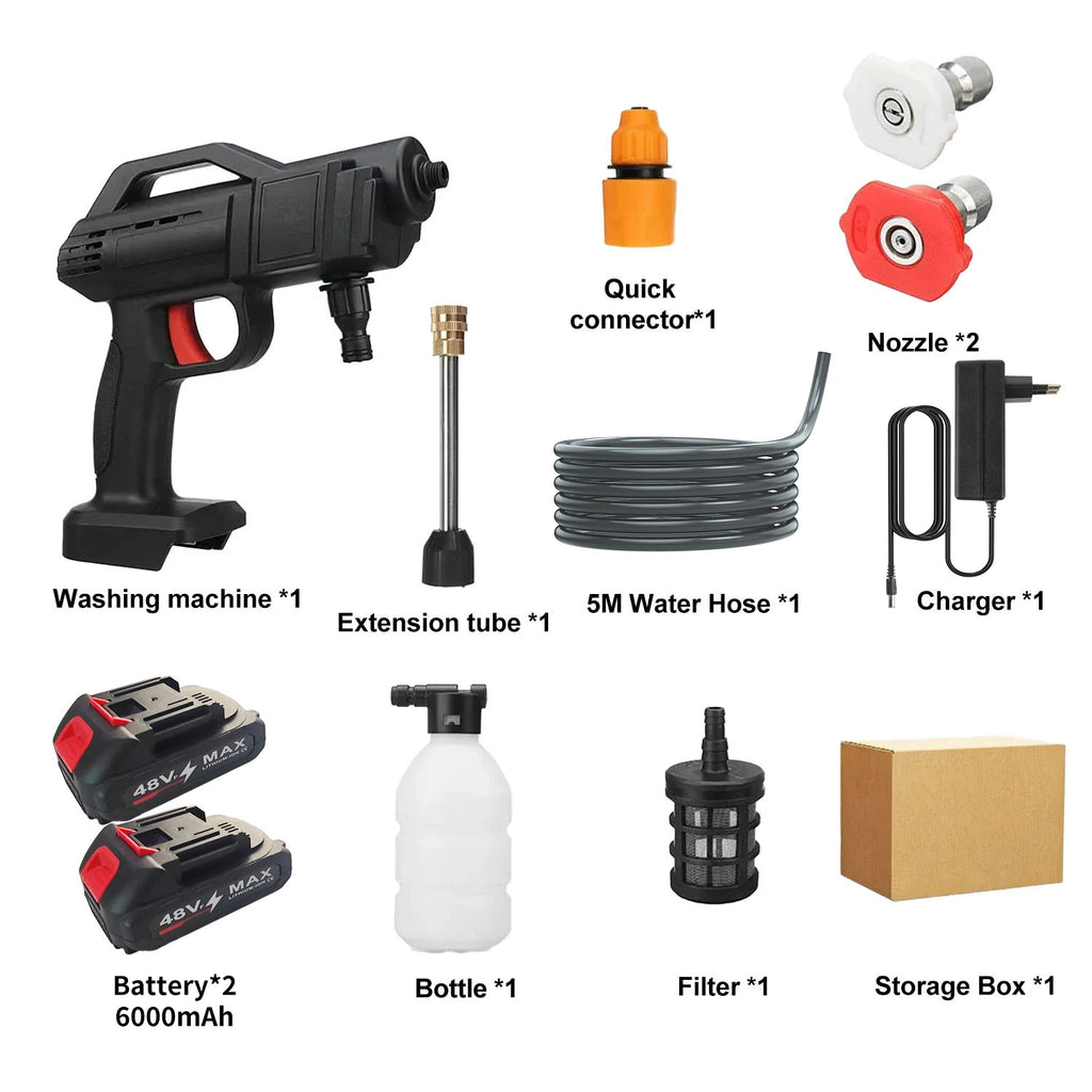 Idropulitrice a batteria da 50 BAR, pistola a spruzzo ad alta pressione da 1500W, utensile elettrico per batteria Makita 21V