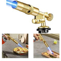 Cannello per saldatura a gas ad alta temperatura Torcia portatile per saldatura a gas Dorata Torcia a gas a fiamma per saldatura e cottura al BBQ
