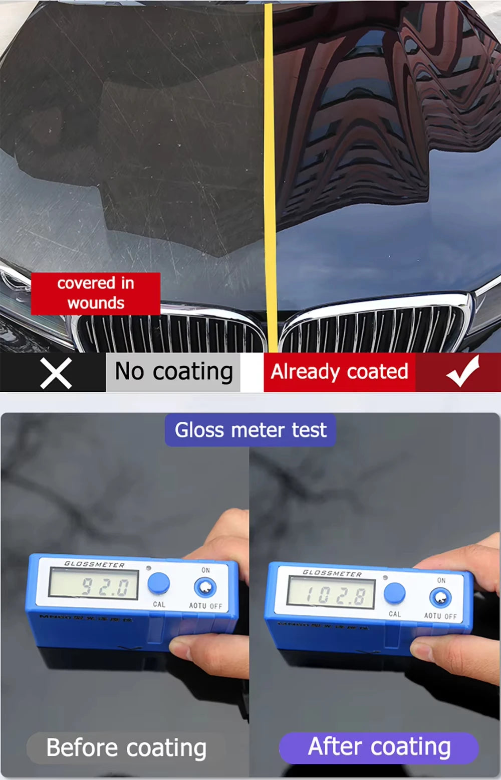 Automotive ceramic nano coating liquid is suitable for Toyota crystal hydrophobic layer polishing paint car polishing coating