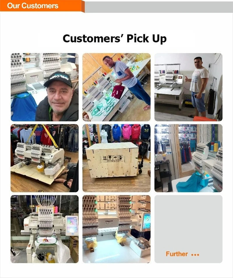 Computerized Embroidery Machine T-shirt Logo Cap Embroidery Industrial Grade Smart Motor High Speed for Home Business