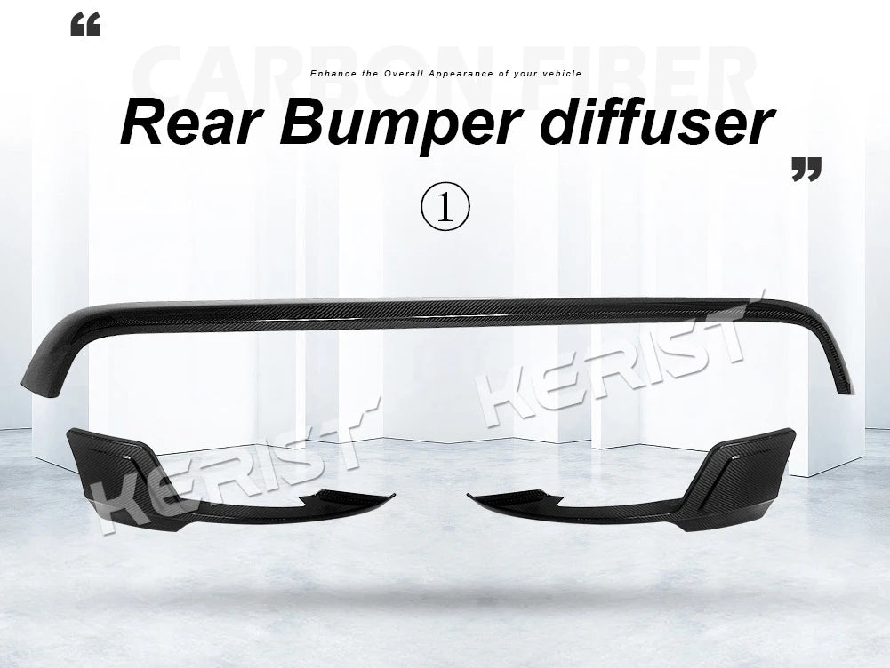 For Porsche Taycan RWD 4S Turbo S rear lip / trunk 2019-up Carbon fiber Body Kits Front Lip Rear Spoiler Side Skirts Diffuser