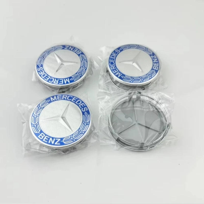 4Pcs 75mm Car Wheel Center Hub Caps Covers for Mercedes Benz A B C S Class AMG GLA CLA GLC W176 W221 W222 W204 W205 Accessories