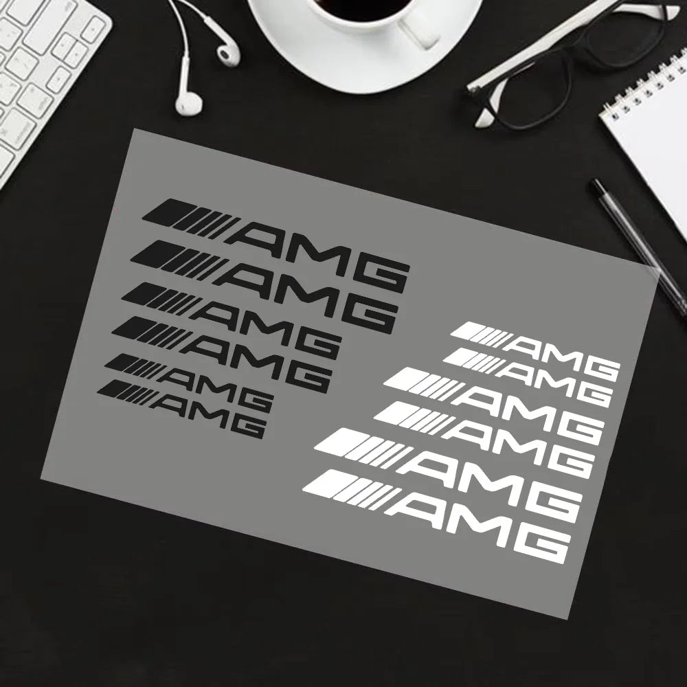 For Mercedes Benz 2021 C /S Class Car Sticker Brake Caliper Sticker Label AMG Logo Personalized Modification Decorative  Sticker