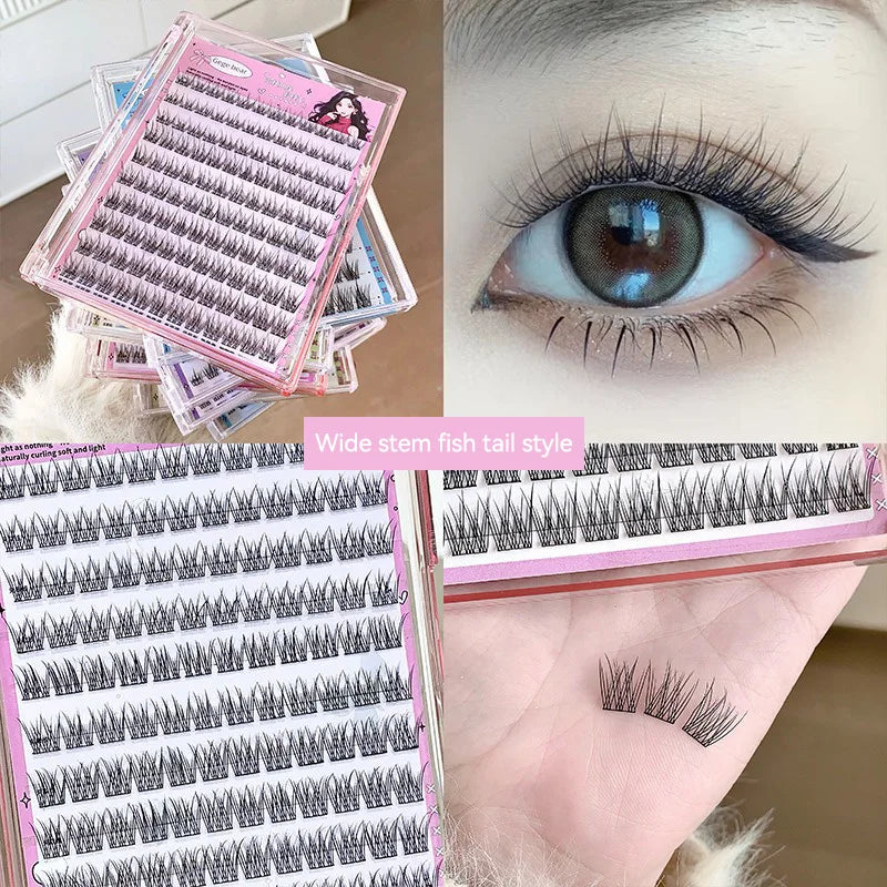 Gege Bear Lijmloze Valse Wimpers - Eenvoudige 3-Staps Applicatie, Natuurlijke Look, Perfect voor Beginners met Zonnebloem Desig