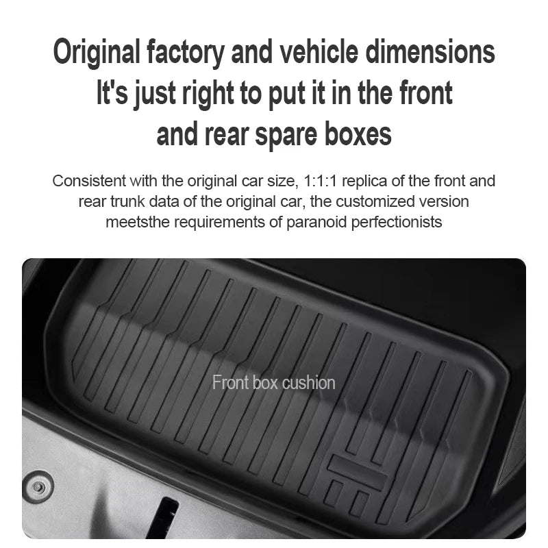 For Tesla New Model Y Juniper Premium/Performance 2025+ TPE Floor Mats Luggage Mat Wear-resistant Foot Pads ModelY Trunk Mats