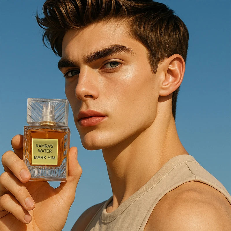 Arabische Luxe Mannenparfum MARK HIM Citroen Vanille Houtachtige Keulen Blijvende Geur Frisse Charme Gentleman Zakenman Body Spray