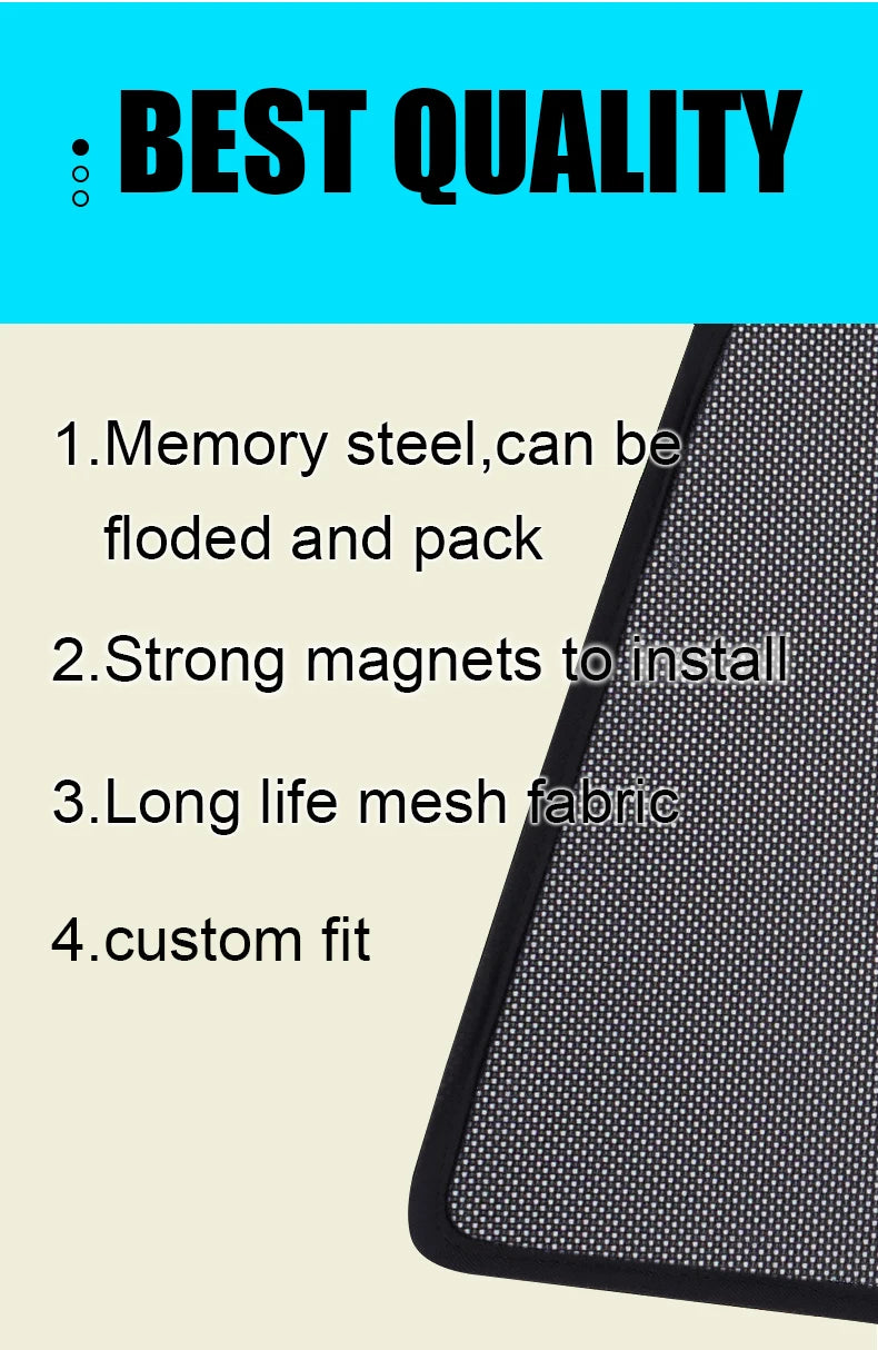 For Nissan PATROL Y62 2010-2025 Car Window SunShade UV Protection Auto Curtain Sun Shade Visor Net Mesh