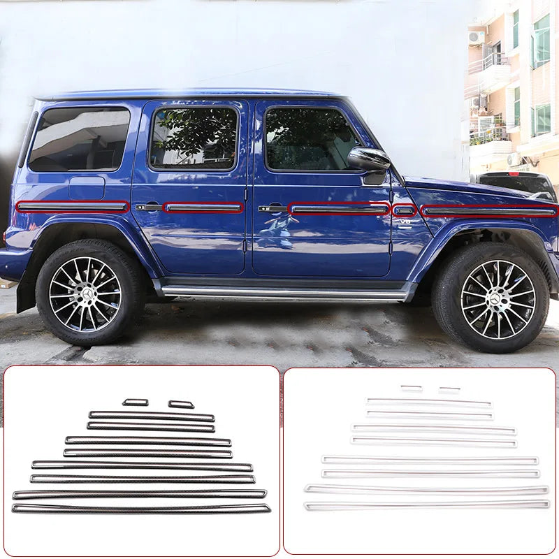 10 Pcs/Set ABS Car Side Door Body Molding Strips Cover Trim For Mercedes Benz G Class W464 2019-2025 Car Exterior Accessories