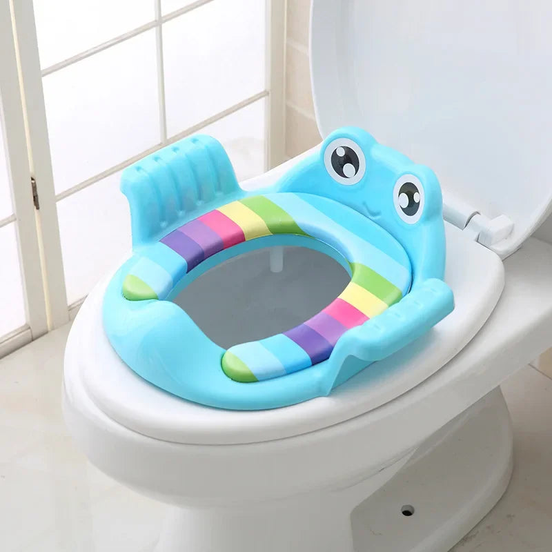 Riduttore per WC per bambini con scaletta, seggiolino da allenamento regolabile, comodo, a forma di cartone animato, per bambini