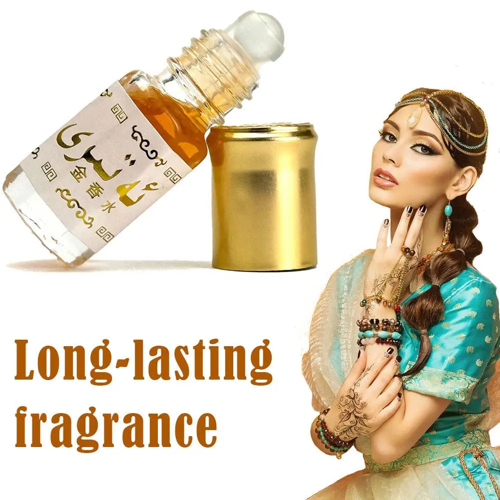 Arabische parfumolie roll-on draagbare langhoudende geur voor mannen, vrouwen, Midden-Oosten goud roll-on parfumolie draagbare geur