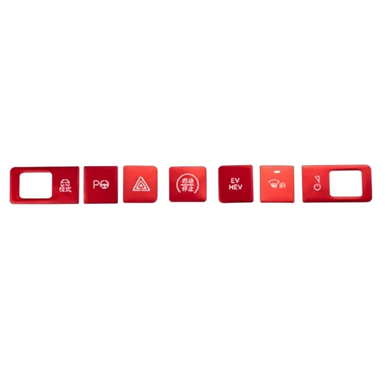 Car Center Console Gear Shift Button Sticker for BYD Leopard 7 Titanium 7 Modified Aluminum Alloy Button Stickers Upgrade Parts