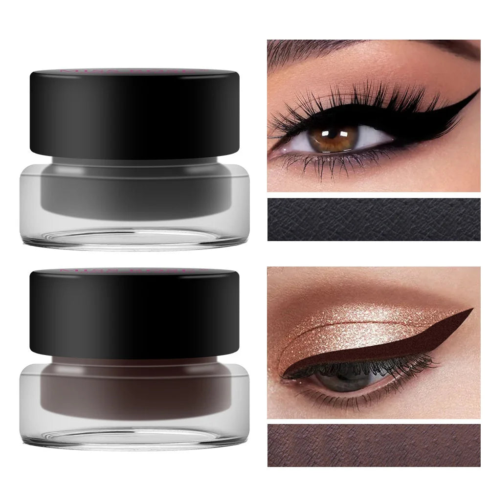 Miss Rose Zwarte Eyeliner Pen Make-up Gel Oogschaduw Eyeliner Kajal Oogschittering Cosmetica