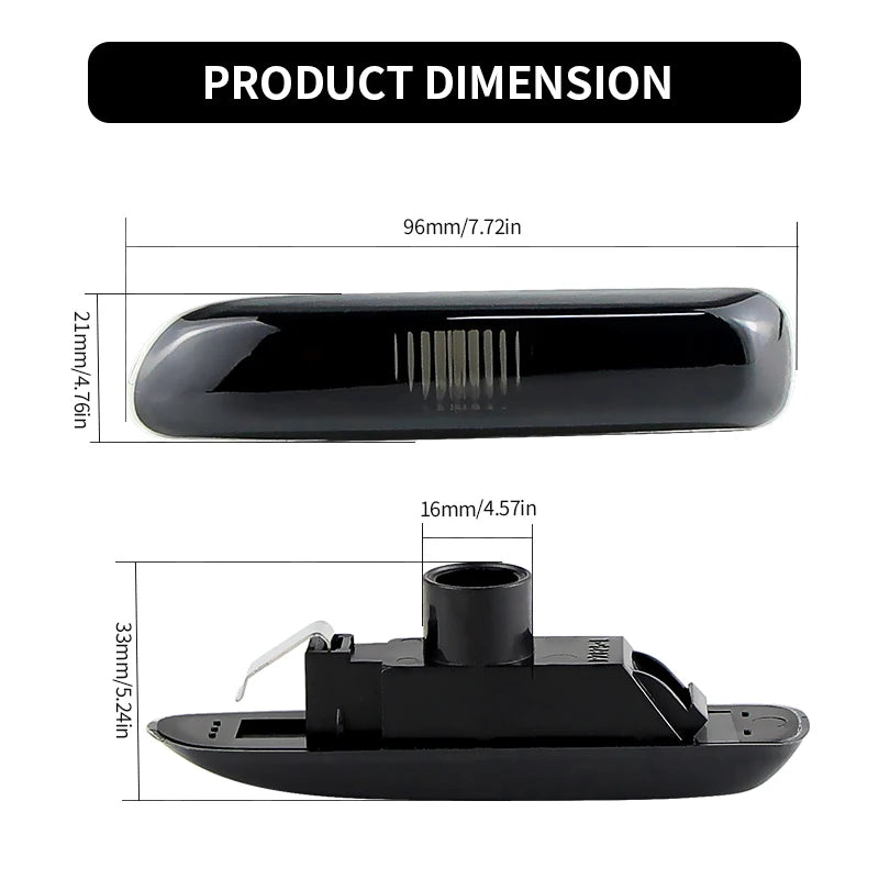 2PCS Car Turn Signal Side Fender Marker Light Lamp Shell Housing For BMW 3 Series E46 Sedan Coupe Wagon Convertible 1997-2001