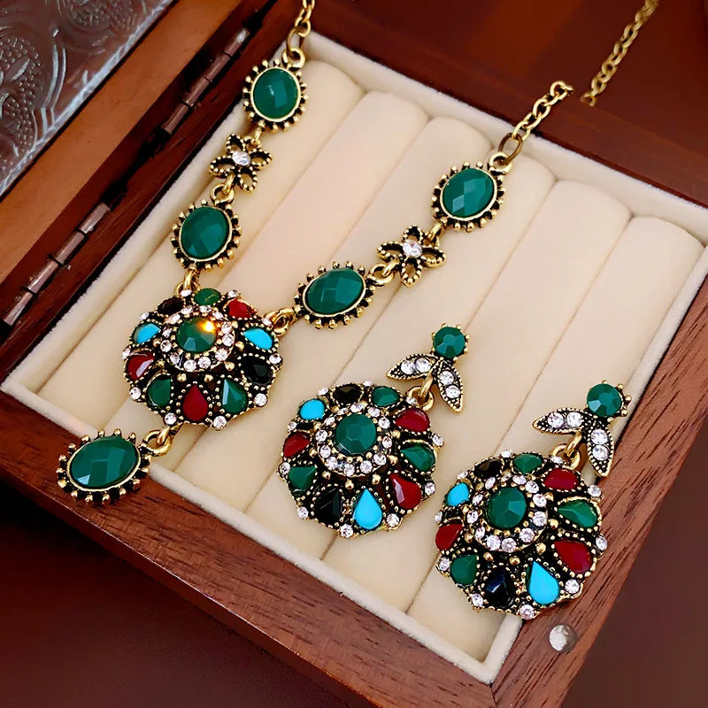 Collane da Donna Colorate con Strass a Goccia Rotonde a Fiore, Catene Girocollo Vintage Raffinate, Gioielli Estetici Delicati, Vendita all'Ingrosso