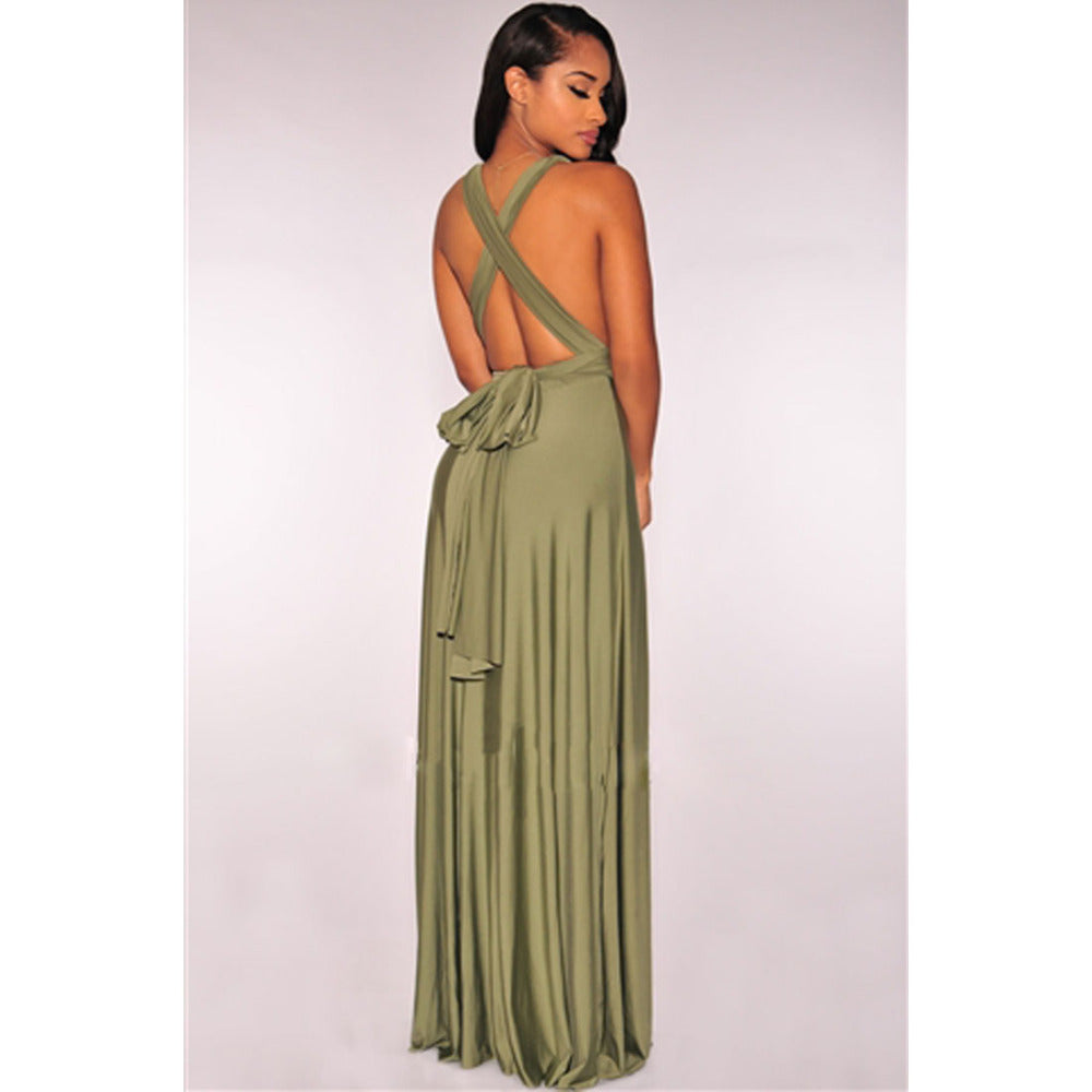 Sexy Vrouwen Multiway Wrap Convertible Boho Maxi Club Rode Bandage Lange Jurk Feest Bruidsmeisje Infinity Robe Longue Femme