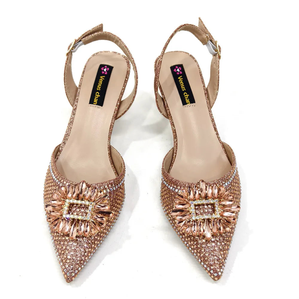 Sandali da donna nigeriani di alta qualità, stile italiano, sandali da donna africani, scarpe di lusso firmate, scarpe da donna 2025