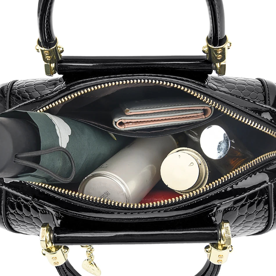 Borsa da donna in pelle di coccodrillo, nuova moda 2024, borse a tracolla da donna di lusso firmate, borsa da ragazza retrò alla moda, portafoglio Bolsas