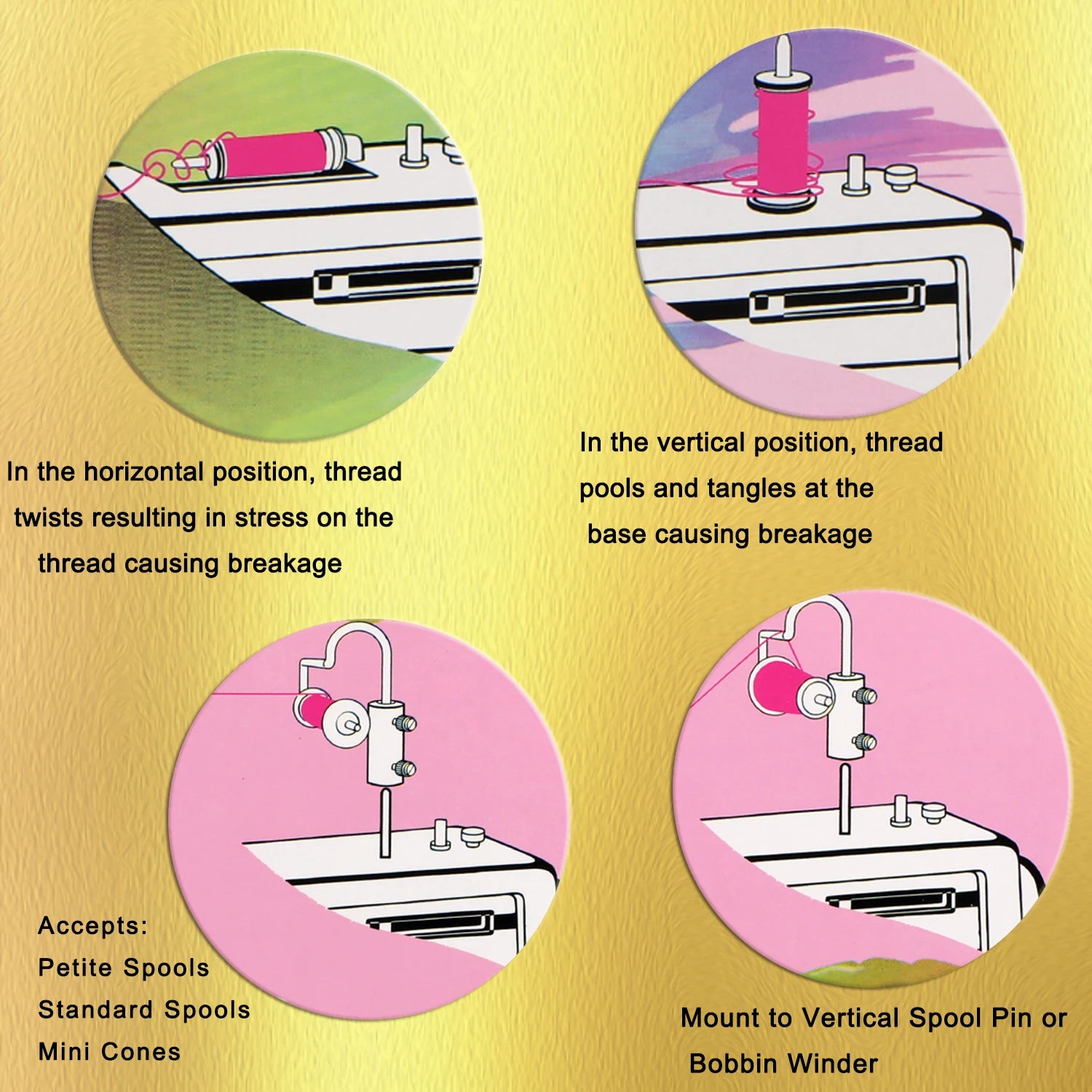 Sewing Thread Spool Adapter Stand Holder Embroidery Machine Tool Home Supply