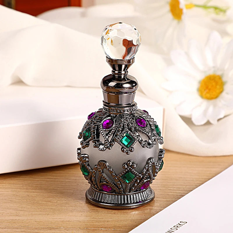 1 STKS Luxe Parfumfles Essentiële Olie Fles 15ml Lege Fles Opbergfles Cadeau Glazen Parfumfles Draagbare Flesjes