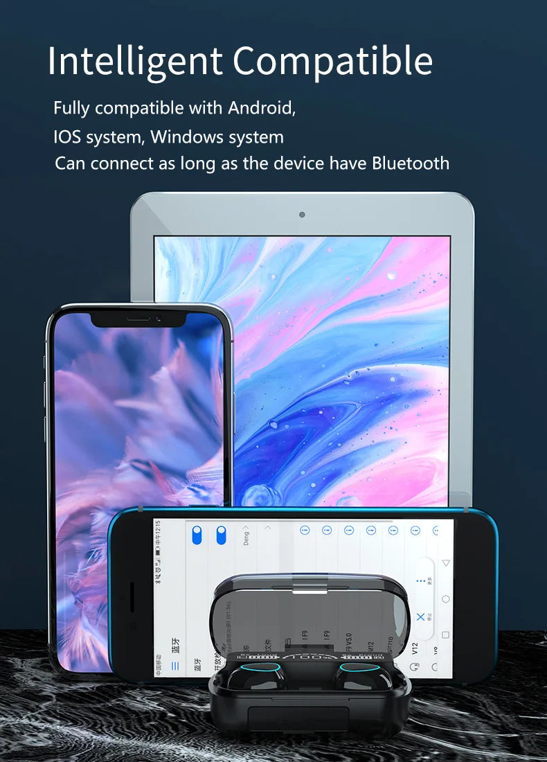 Auricolari M10 Nuovi Arrivi Cuffie Wireless Auricolari di Alta Qualità Suono Perfetto Sport Giochi Musica Cuffie BT con Power Bank